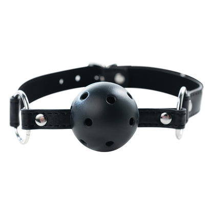 Crna kugla za usta sa rupicama - Black Breathable Ball Gag