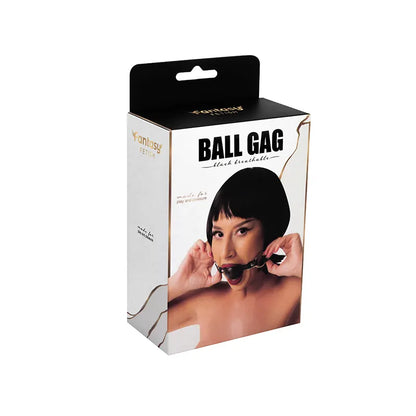 Crna kugla za usta sa rupicama - Black Breathable Ball Gag