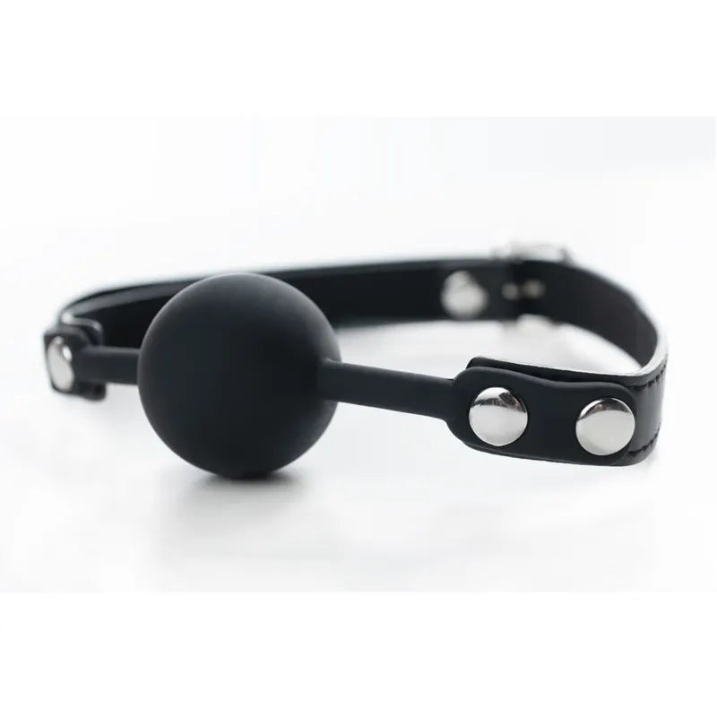 Crna silikonska kugla za usta - Black Silicone Ball Gag