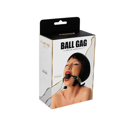 Crna silikonska kugla za usta - Black Silicone Ball Gag