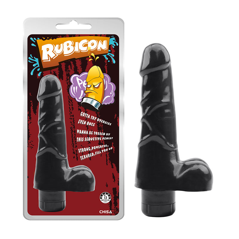 Crni vibrator sa testisima - Rubicon Verve