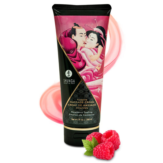 Krema za masažu sa ukusom maline Shunga Kissable Massage Cream Raspberry