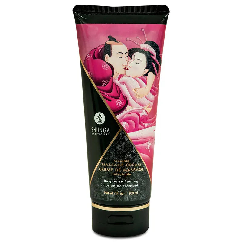 Krema za masažu sa ukusom maline Shunga Kissable Massage Cream Raspberry