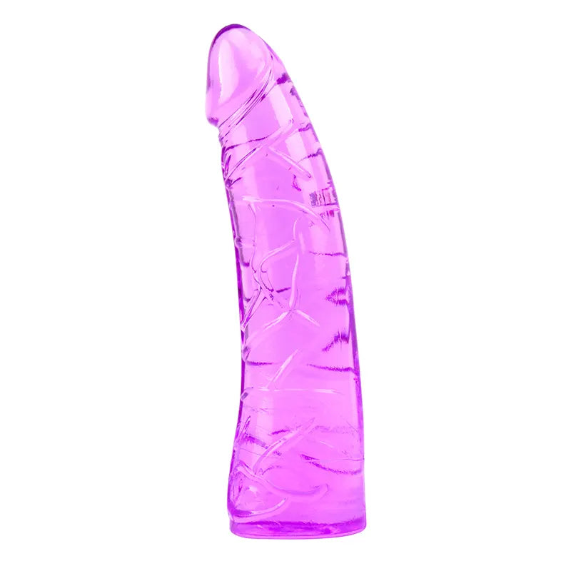 Ljubicasti TPE dildo 19cm