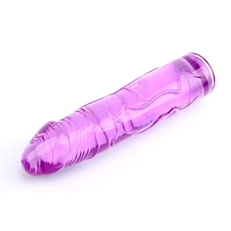 Ljubicasti TPE dildo 18cm