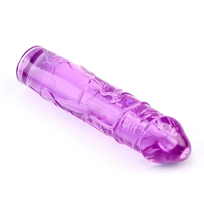 Ljubicasti TPE dildo 18cm