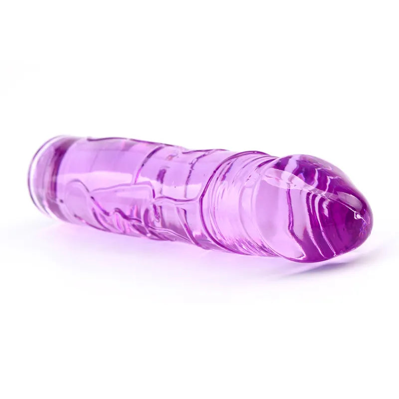 Ljubicasti TPE dildo 18cm