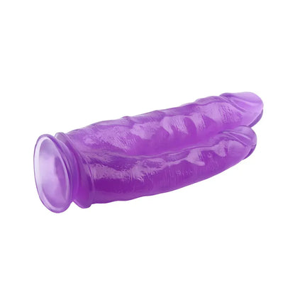 Ljubicasti dildo za duplu penetraciju - 25cm