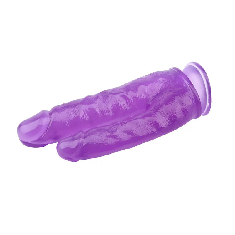 Ljubicasti dildo za duplu penetraciju - 25cm