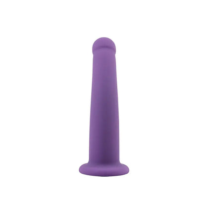 Ljubicasti silikonski dildo bez testisa Bend Over