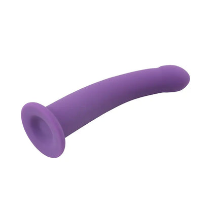 Ljubicasti silikonski dildo bez testisa Bend Over