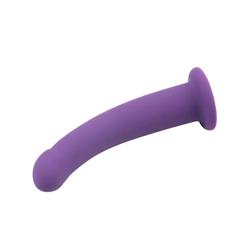 Ljubicasti silikonski dildo bez testisa Bend Over