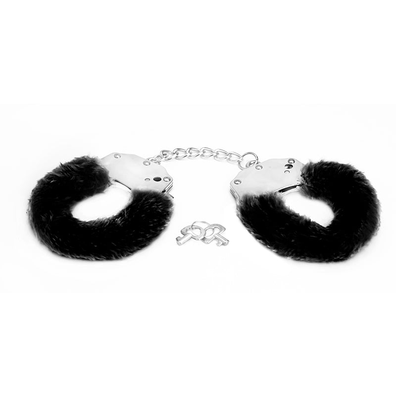 Metalne Lisice Crno Krzno - Black Furry Cuffs