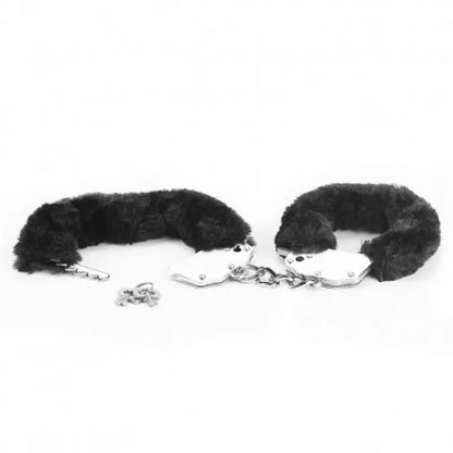 Metalne Lisice Crno Krzno - Black Furry Cuffs