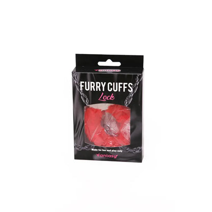 Metalne Lisice Crveno Krzno - Red Furry Cuffs