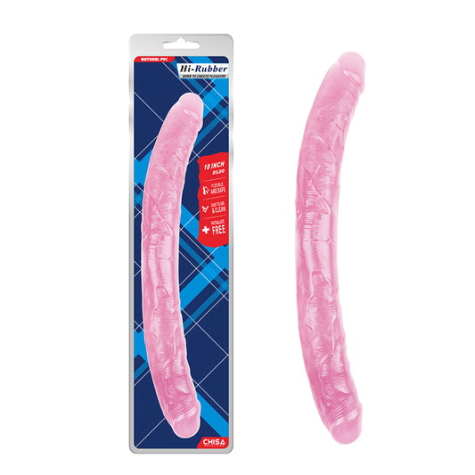 Roze dupli dildo - 46cm