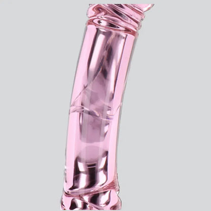 Roze stakleni dildo