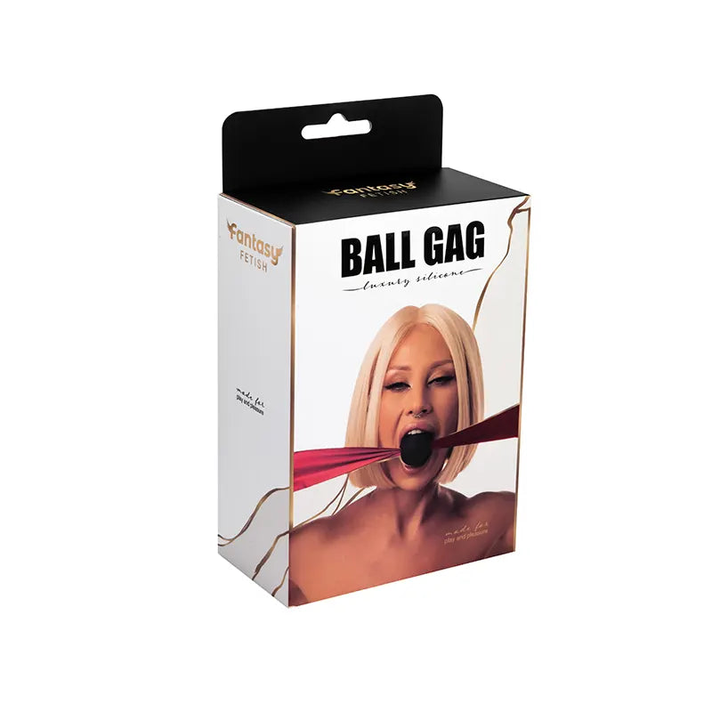 Silikonska kugla za usta sa satenskim vezovima - Luxury Silicone Ball Gag