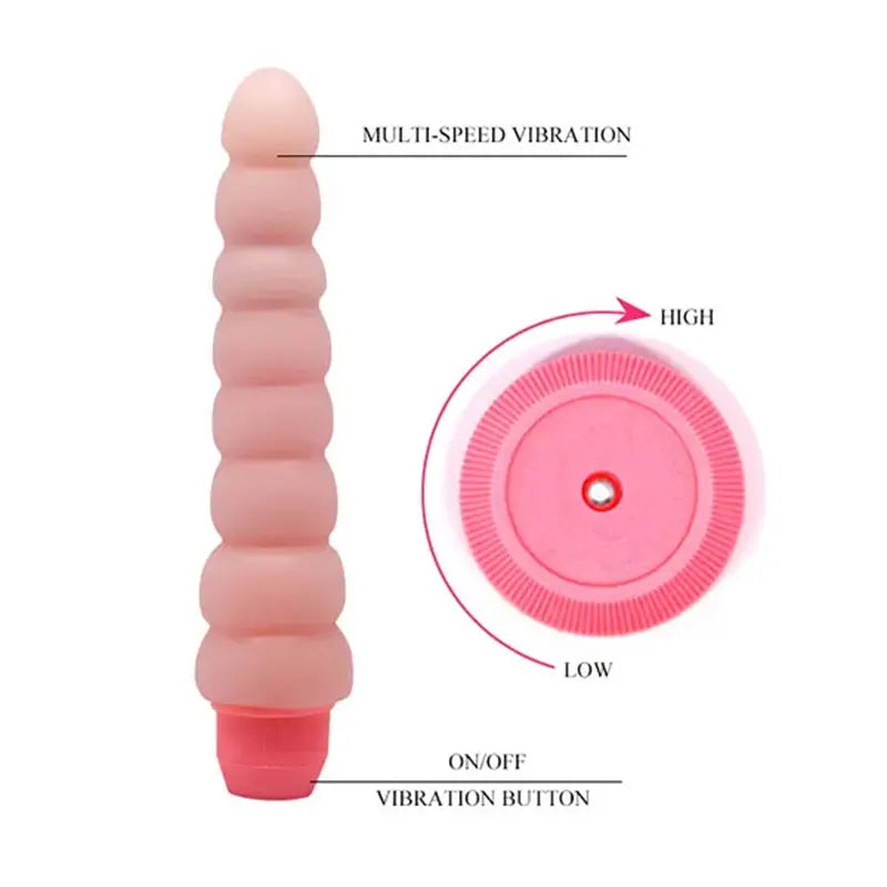 Rebrasti analni vibrator 16cm