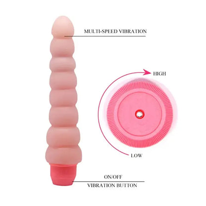 Rebrasti analni vibrator 16cm