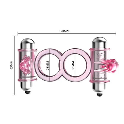 Roze vibro prsten za penis i testise