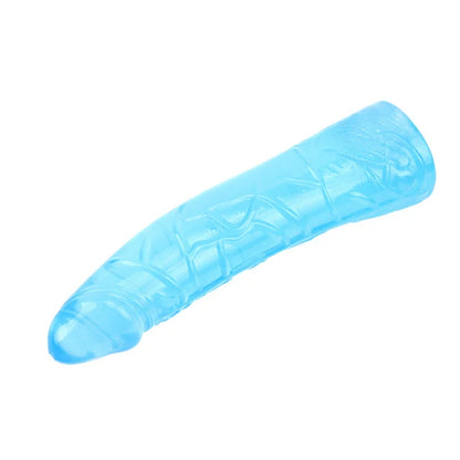 Plavi TPE dildo 19cm