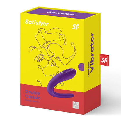 Vibrator za parove ljubičaste boje - Satisfyer Double Classic